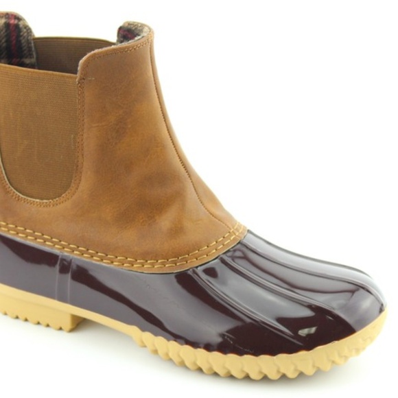 Light Brown Slip on Duck Boots - Picture 2 of 2